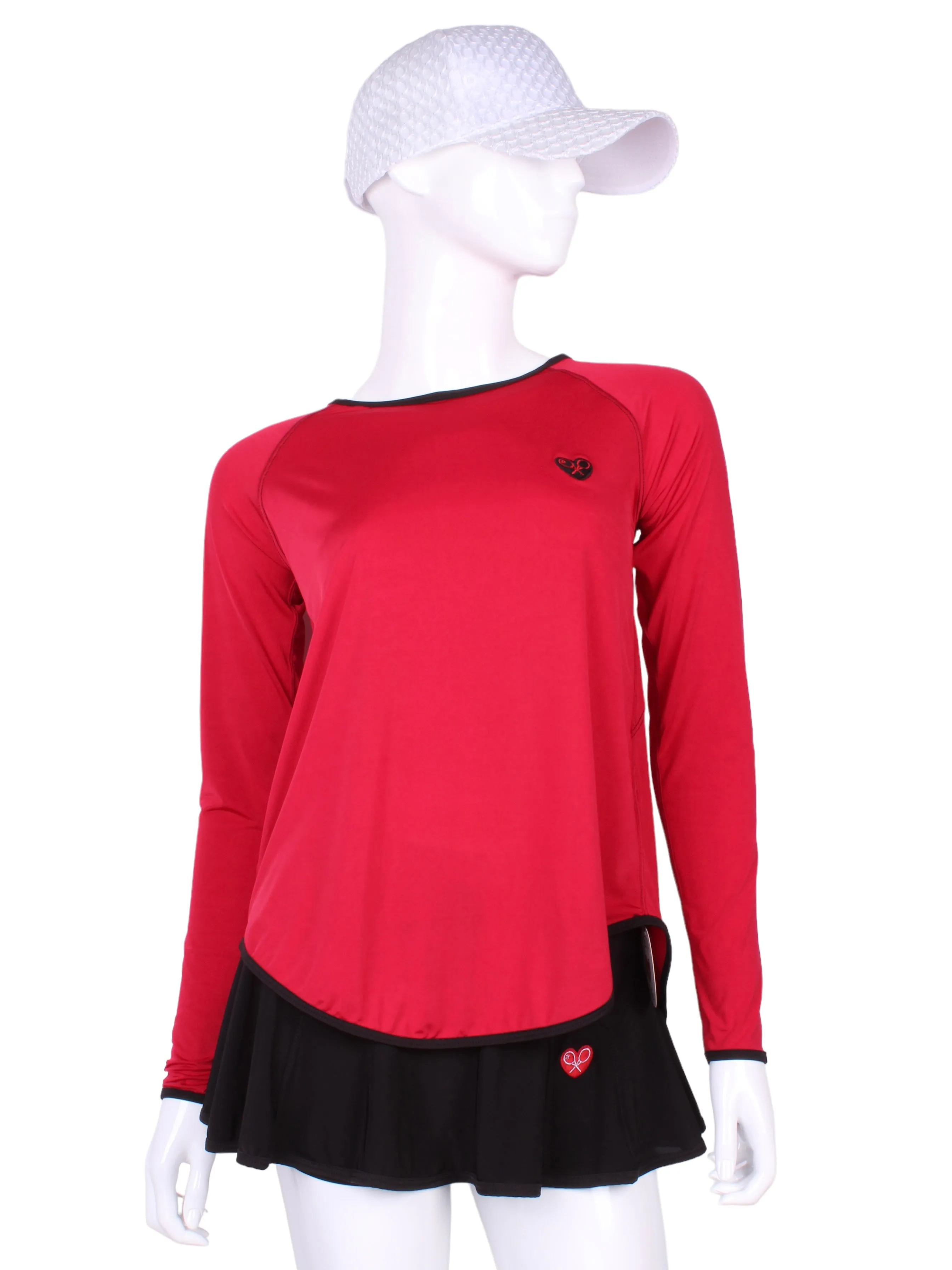 Tie Back Tee Long Sleeve Red