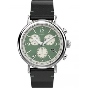 Timex Standard Chronograph Eco-Friendly Leather Strap Watch TW2V71000