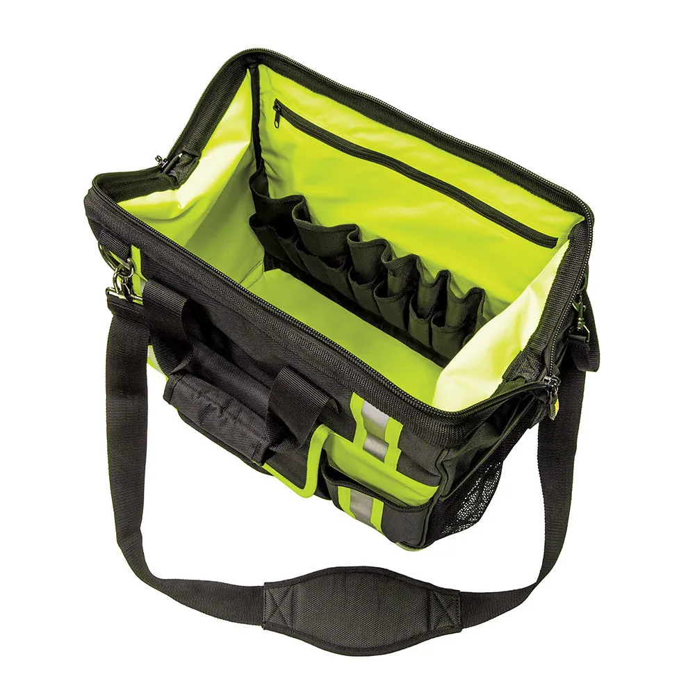 Tool Bag - Klein Tools Tradesman Pro™ 42 Pocket High-Visibility Tool Bag, 55598