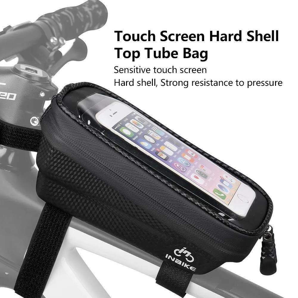 Touch Screen Bicycle Top Tube Bag EVA Hard Shell Bicycle Frame Bag Waterproof Bike Storage Bag Cycling Accessories