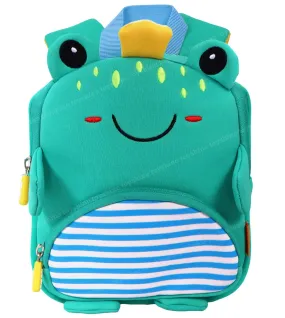 Toyshine Frog Backpacks for Kids Girls Boys Cute Dinosaurs Dino Toddler Backpack Preschool Nursery Travel Bag - Mini Size - Dark Green