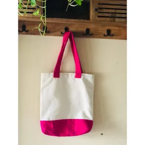 Upcycle Cotton Tote Bags Pink, Eco Friendly Grocery Bags