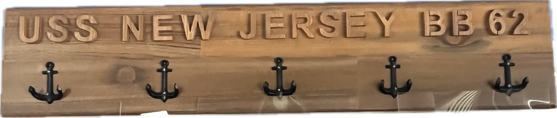 USSNJ Teak Sign