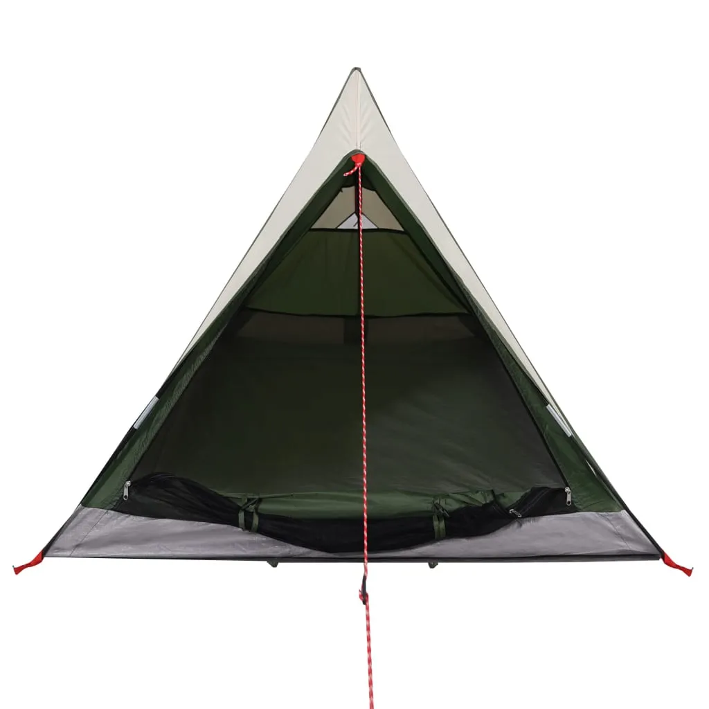 vidaXL Camping Tent 2-Person Green Waterproof