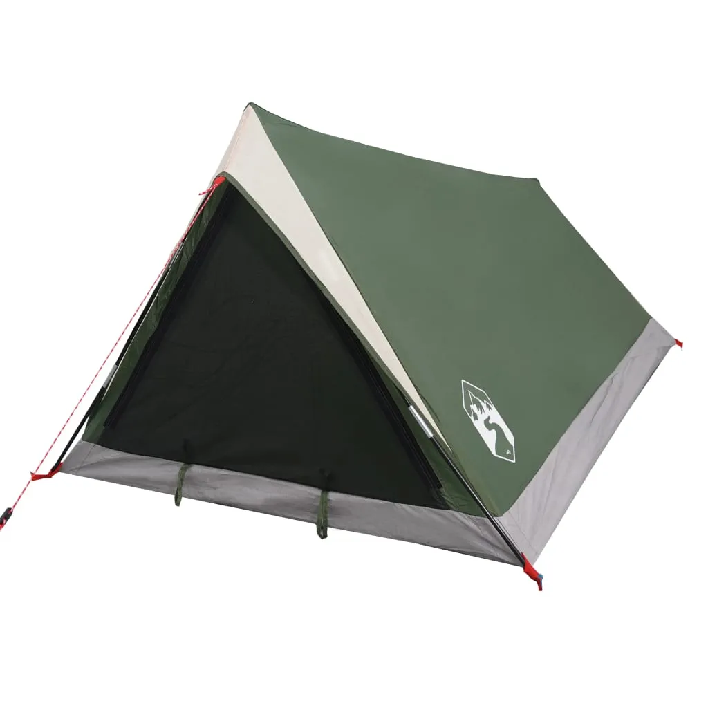 vidaXL Camping Tent 2-Person Green Waterproof