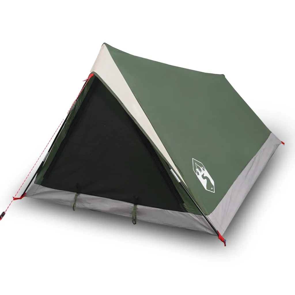 vidaXL Camping Tent 2-Person Green Waterproof