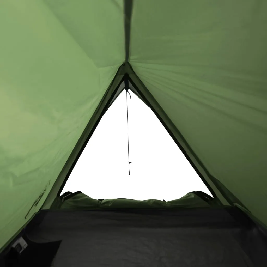 vidaXL Camping Tent 2-Person Green Waterproof