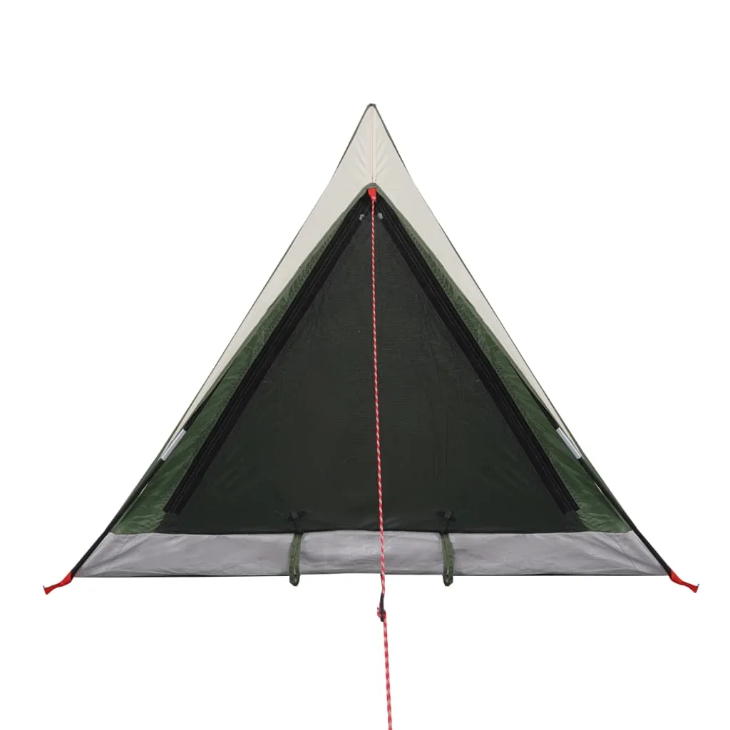 vidaXL Camping Tent 2-Person Green Waterproof