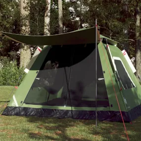 vidaXL Camping Tent Dome 5-Person Green Quick Release