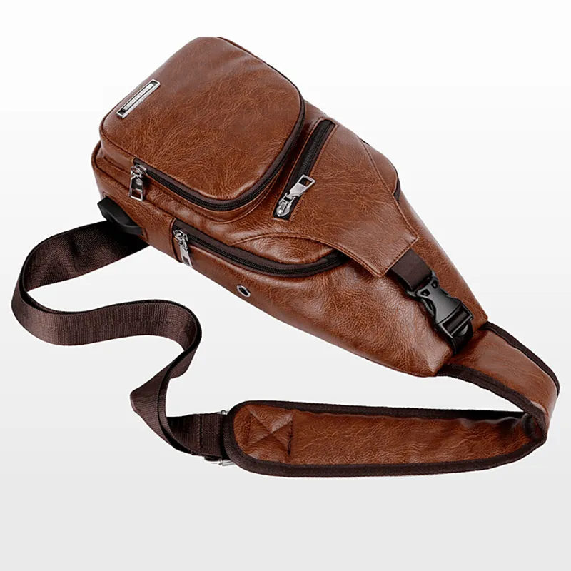 Warterproof USB Charging Sling Bag