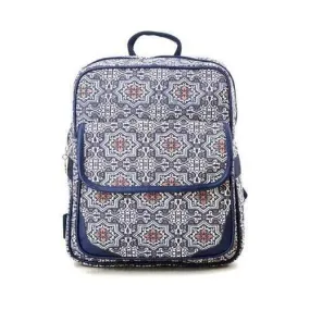 Waterproof Backpack Travel bag for Woman Ladies School Book bag (Blue & white)