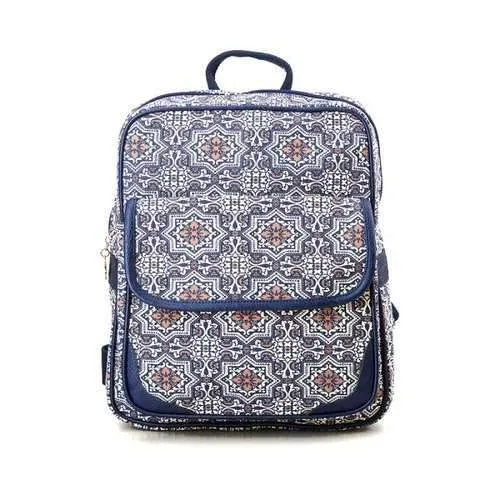 Waterproof Backpack Travel bag for Woman Ladies School Book bag (Blue & white)