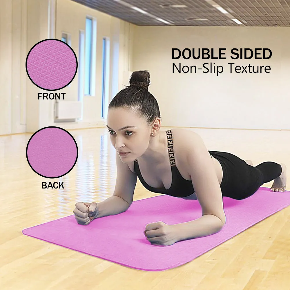 WErFIT 4.5mm Ultra Premium EVA Yoga Mat, Anti Skid, Home & Gym Workout for Men & Women Pink 4.5 mm Yoga Mat