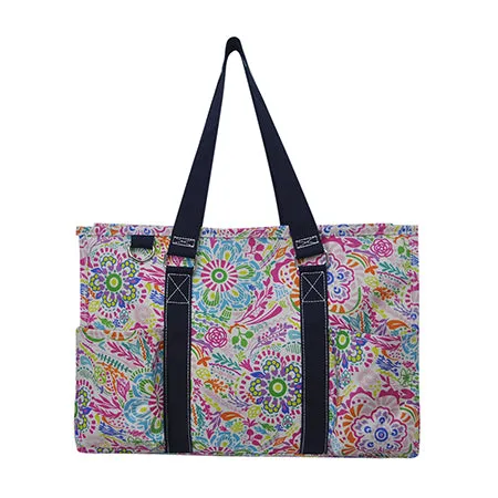 Wild Flower NGIL Zippered Caddy Organizer Tote Bag