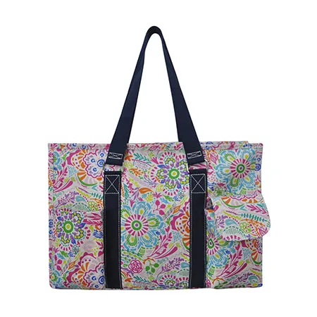 Wild Flower NGIL Zippered Caddy Organizer Tote Bag