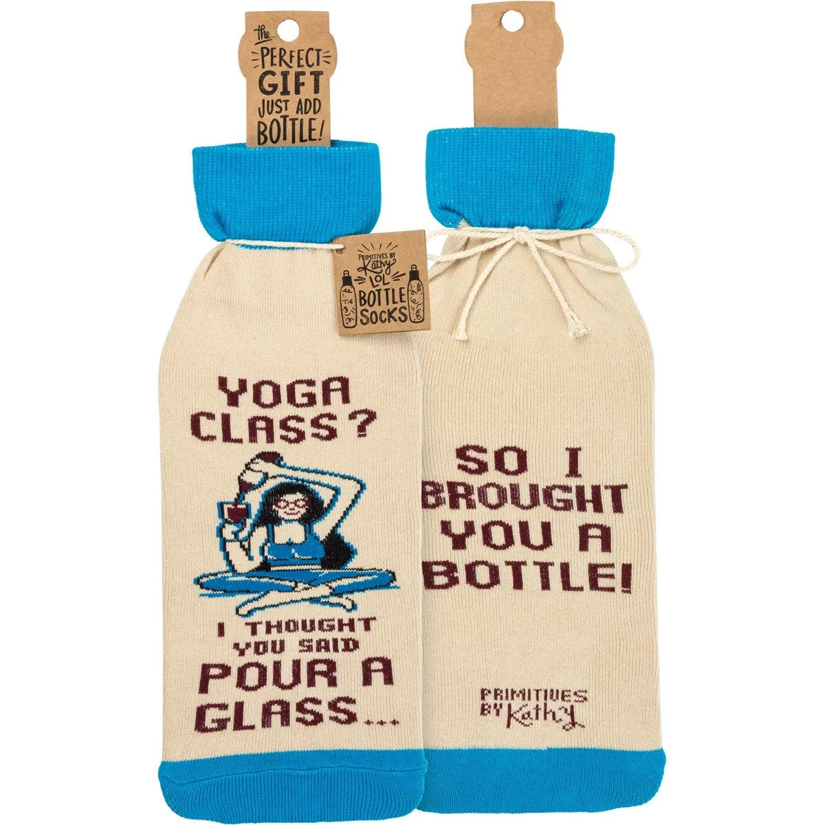 Yoga Class Wine Bottle Cover