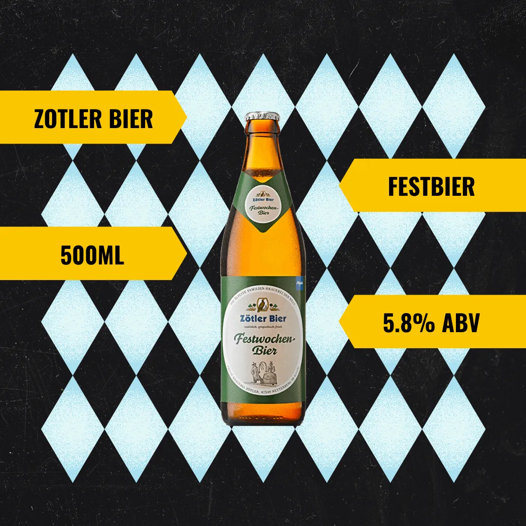 Zotler Festwochen Bier Festbier German Lager 500ml Bottles - 5.8% ABV (12 Pack)